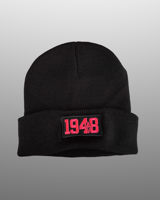 Μαύρο σκουφάκι με κέντημα 1948